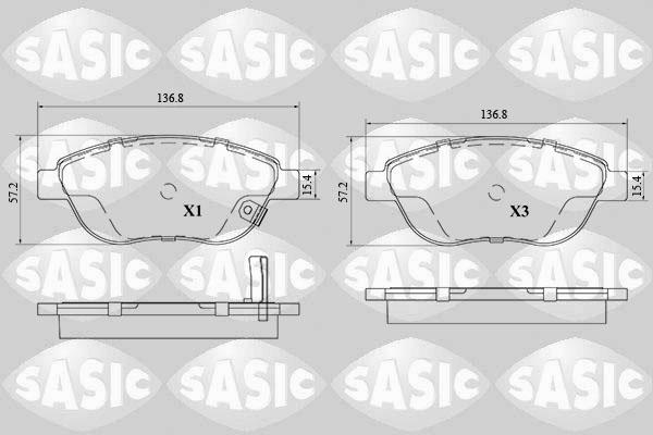 Sasic 6216204 - Bremsbelagsatz, Scheibenbremse alexcarstop-ersatzteile.com