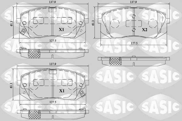 Sasic 6216214 - Bremsbelagsatz, Scheibenbremse alexcarstop-ersatzteile.com