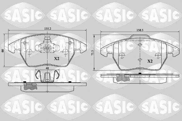 Sasic 6210046 - Bremsbelagsatz, Scheibenbremse alexcarstop-ersatzteile.com