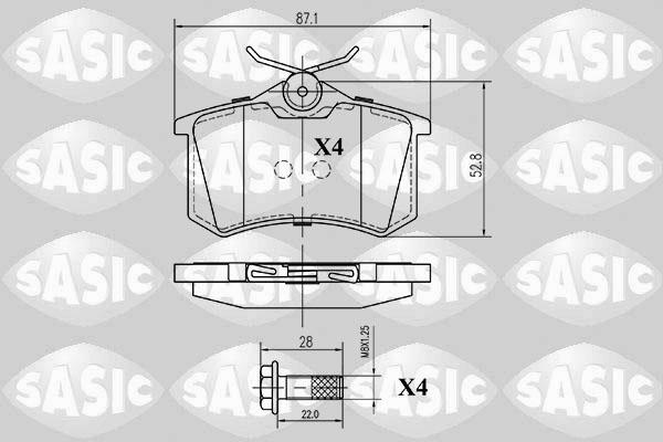 Sasic 6210001 - Bremsbelagsatz, Scheibenbremse alexcarstop-ersatzteile.com