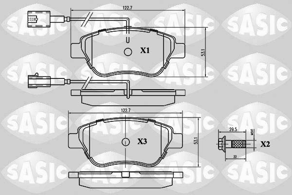 Sasic 6210015 - Bremsbelagsatz, Scheibenbremse alexcarstop-ersatzteile.com