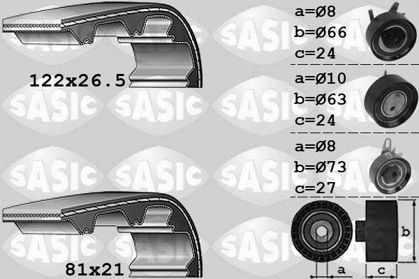 Sasic 1756040 - Zahnriemensatz alexcarstop-ersatzteile.com