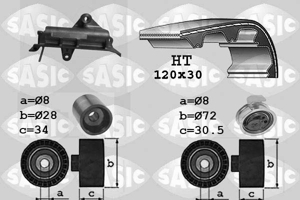 Sasic 1756020 - Zahnriemensatz alexcarstop-ersatzteile.com