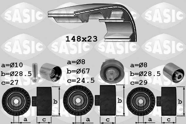 Sasic 1756074 - Zahnriemensatz alexcarstop-ersatzteile.com