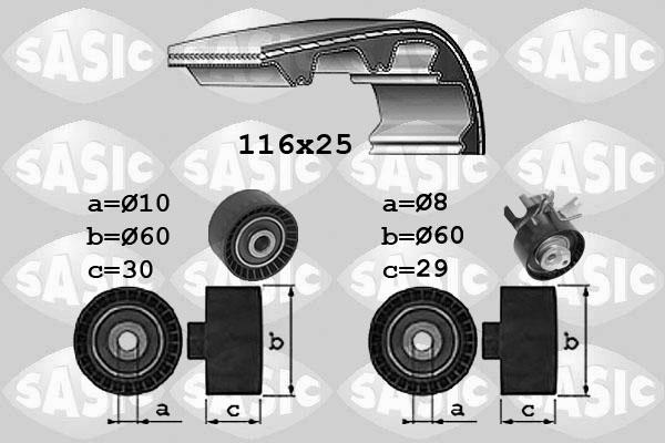 Sasic 1750034 - Zahnriemensatz alexcarstop-ersatzteile.com