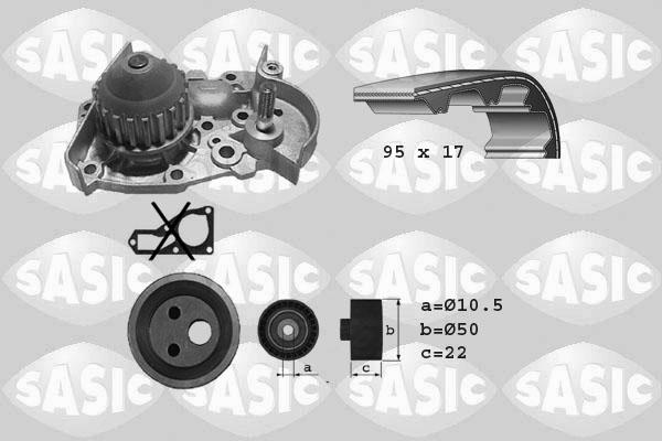 Sasic 3904002 - Wasserpumpe + Zahnriemensatz alexcarstop-ersatzteile.com