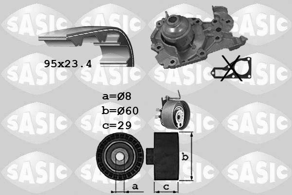 Sasic 3904010 - Wasserpumpe + Zahnriemensatz alexcarstop-ersatzteile.com