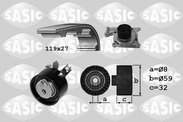 Sasic 3904038 - Wasserpumpe + Zahnriemensatz alexcarstop-ersatzteile.com