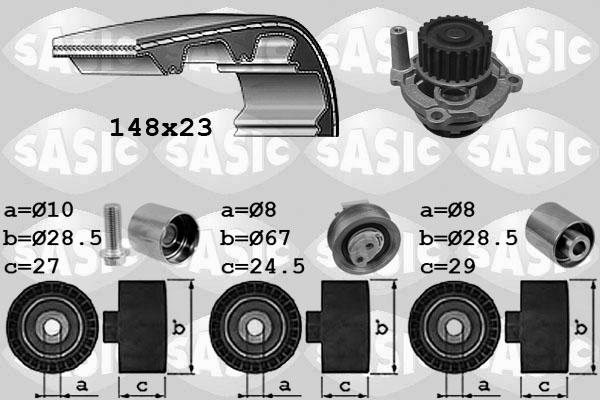 Sasic 3906055 - Wasserpumpe + Zahnriemensatz alexcarstop-ersatzteile.com