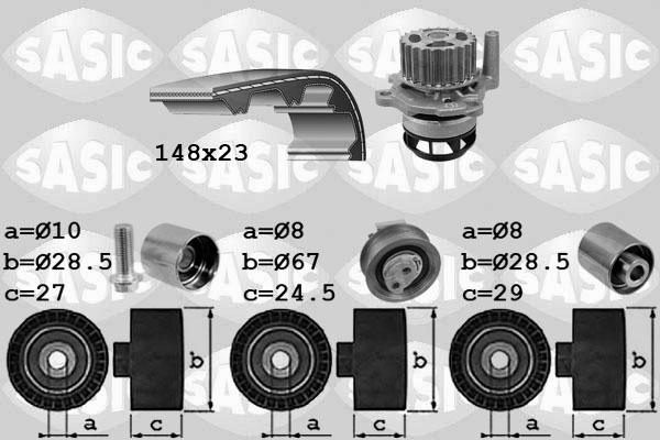 Sasic 3906057 - Wasserpumpe + Zahnriemensatz alexcarstop-ersatzteile.com