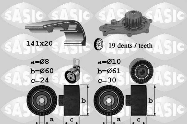 Sasic 3900044 - Wasserpumpe + Zahnriemensatz alexcarstop-ersatzteile.com