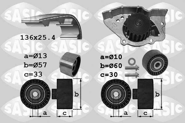 Sasic 3900041 - Wasserpumpe + Zahnriemensatz alexcarstop-ersatzteile.com