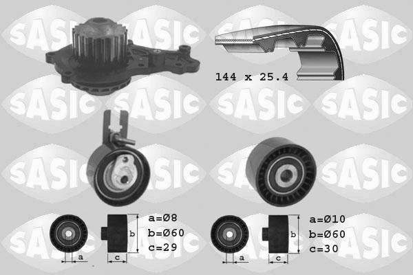 Sasic 3900009 - Wasserpumpe + Zahnriemensatz alexcarstop-ersatzteile.com