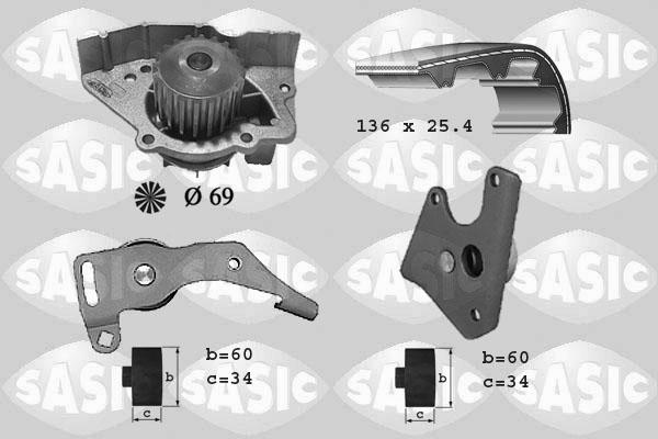 Sasic 3900004 - Wasserpumpe + Zahnriemensatz alexcarstop-ersatzteile.com