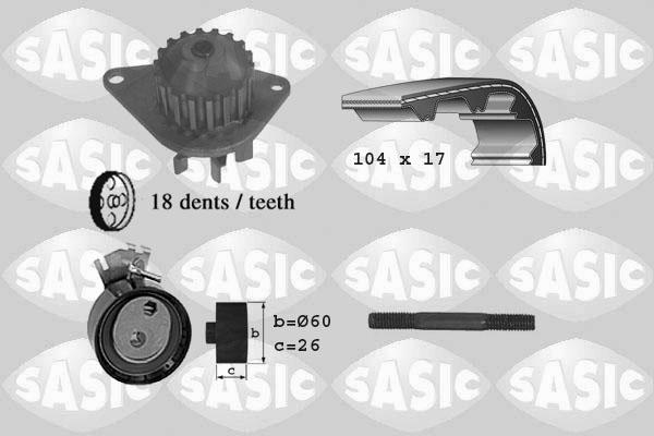 Sasic 3900003 - Wasserpumpe + Zahnriemensatz alexcarstop-ersatzteile.com