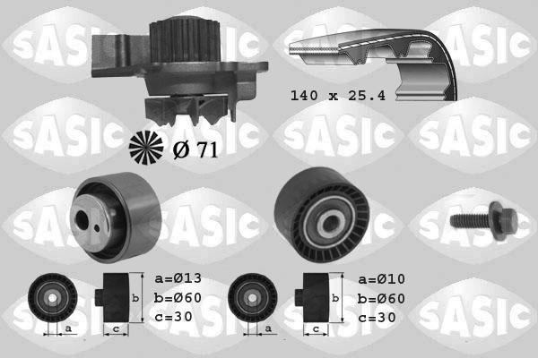 Sasic 3900010 - Wasserpumpe + Zahnriemensatz alexcarstop-ersatzteile.com