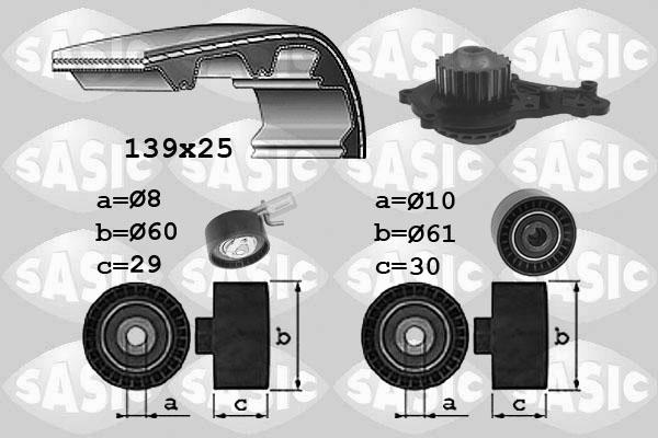 Sasic 3900037 - Wasserpumpe + Zahnriemensatz alexcarstop-ersatzteile.com