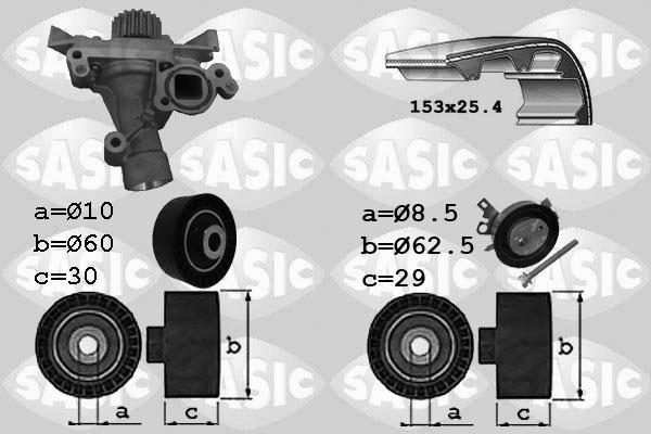 Sasic 3900029 - Wasserpumpe + Zahnriemensatz alexcarstop-ersatzteile.com