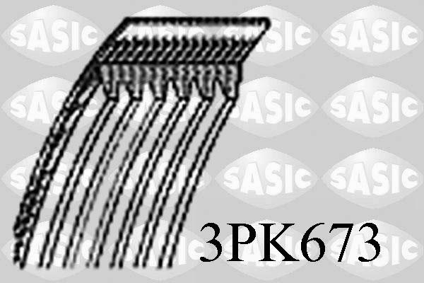 Sasic 3PK673 - Keilrippenriemen alexcarstop-ersatzteile.com