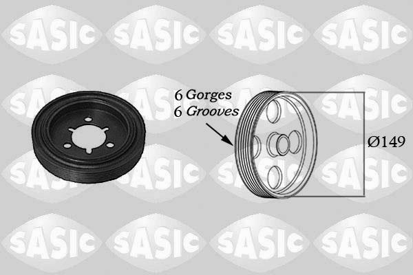 Sasic 2150015 - Riemenscheibe, Kurbelwelle alexcarstop-ersatzteile.com