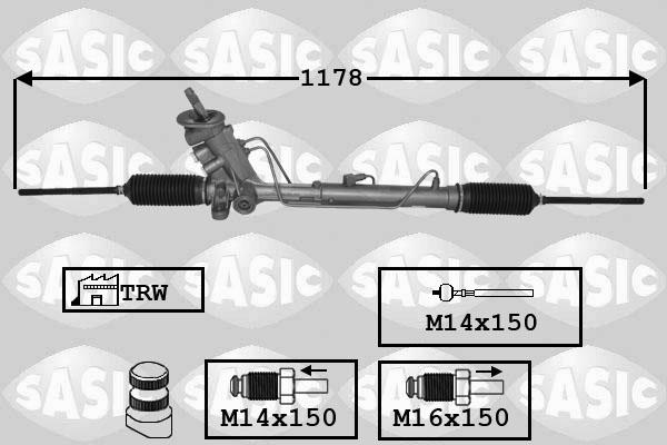 Sasic 7176071 - Lenkgetriebe alexcarstop-ersatzteile.com