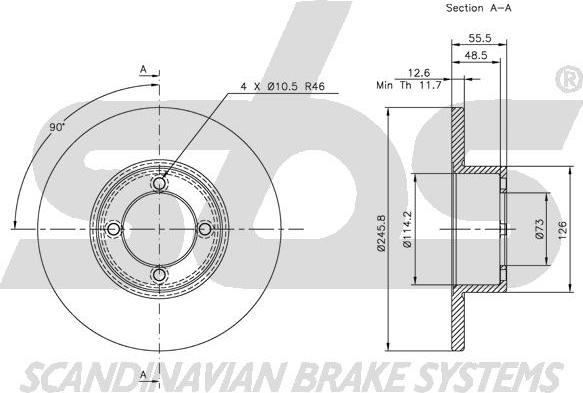 SBS 1815209903 - Bremsscheibe alexcarstop-ersatzteile.com