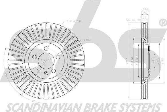 SBS 18153147165 - Bremsscheibe alexcarstop-ersatzteile.com