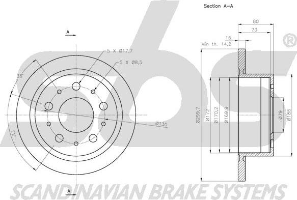 SBS 1815311946 - Bremsscheibe alexcarstop-ersatzteile.com