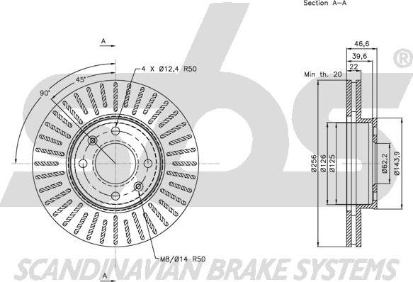 SBS 1815203523 - Bremsscheibe alexcarstop-ersatzteile.com