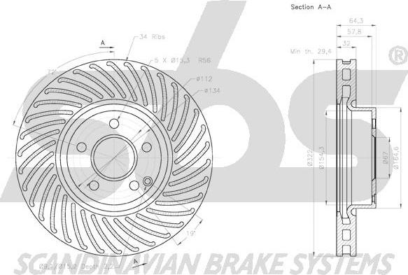 SBS 18153133103 - Bremsscheibe alexcarstop-ersatzteile.com