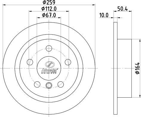 SCHNIEDER AUTOTECH BMS55.00375 - Bremsscheibe alexcarstop-ersatzteile.com