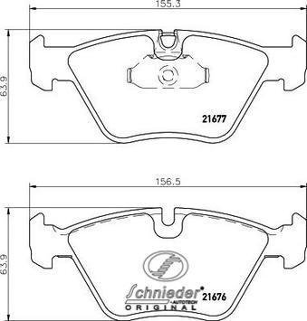 SCHNIEDER AUTOTECH SBP007-961 - Bremsbelagsatz, Scheibenbremse alexcarstop-ersatzteile.com