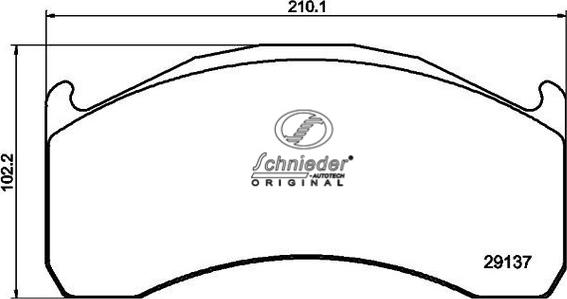 SCHNIEDER AUTOTECH VLT31.00006B - Bremsbelagsatz, Scheibenbremse alexcarstop-ersatzteile.com