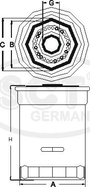 SCT-MANNOL SK 813 - Ölfilter alexcarstop-ersatzteile.com