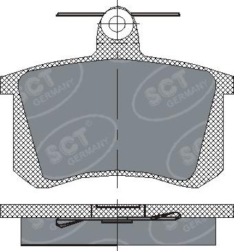 SCT-MANNOL SP 145 PR - Bremsbelagsatz, Scheibenbremse alexcarstop-ersatzteile.com