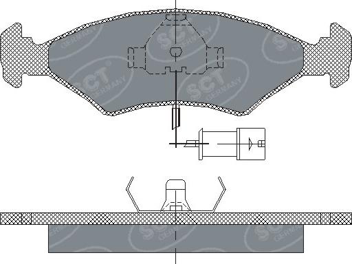 SCT-MANNOL SP 142 PR - Bremsbelagsatz, Scheibenbremse alexcarstop-ersatzteile.com