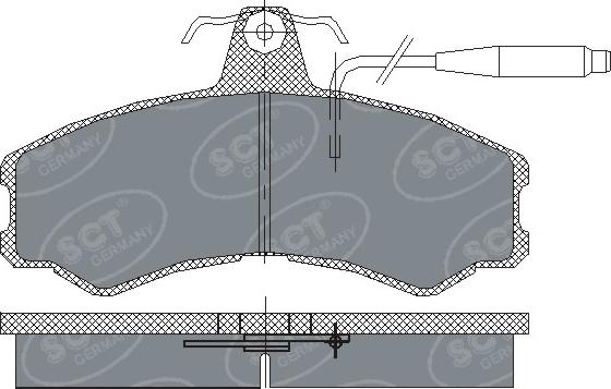 SCT-MANNOL SP 154 PR - Bremsbelagsatz, Scheibenbremse alexcarstop-ersatzteile.com