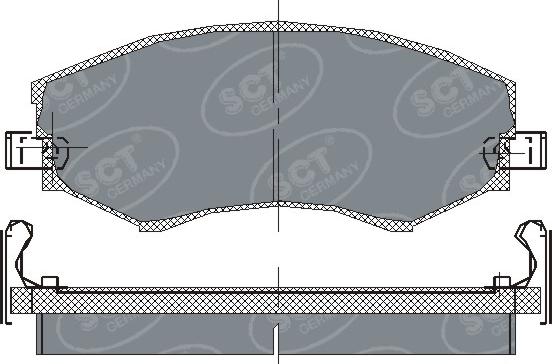 SCT-MANNOL SP 151 PR - Bremsbelagsatz, Scheibenbremse alexcarstop-ersatzteile.com