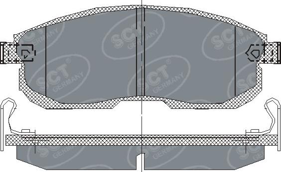 SCT-MANNOL SP 153 PR - Bremsbelagsatz, Scheibenbremse alexcarstop-ersatzteile.com