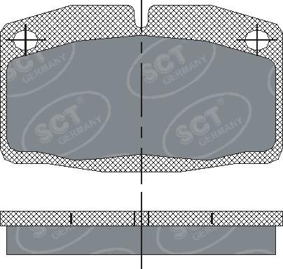 SCT-MANNOL SP 105 PR - Bremsbelagsatz, Scheibenbremse alexcarstop-ersatzteile.com