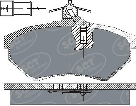 SCT-MANNOL SP 111 PR - Bremsbelagsatz, Scheibenbremse alexcarstop-ersatzteile.com