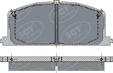 SCT-MANNOL SP 118 PR - Bremsbelagsatz, Scheibenbremse alexcarstop-ersatzteile.com