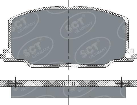 SCT-MANNOL SP 123 PR - Bremsbelagsatz, Scheibenbremse alexcarstop-ersatzteile.com