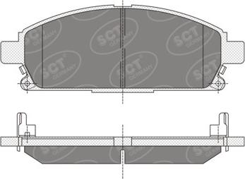 SCT-MANNOL SP 338 PR - Bremsbelagsatz, Scheibenbremse alexcarstop-ersatzteile.com