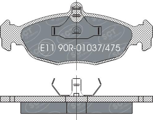 SCT-MANNOL SP 252 PR - Bremsbelagsatz, Scheibenbremse alexcarstop-ersatzteile.com