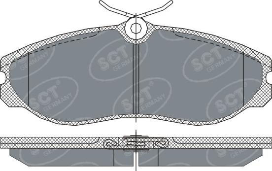 SCT-MANNOL SP 257 PR - Bremsbelagsatz, Scheibenbremse alexcarstop-ersatzteile.com