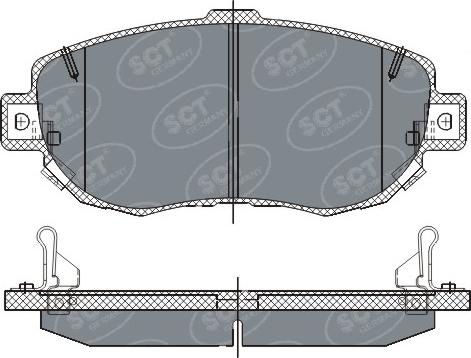 SCT-MANNOL SP261 - Bremsbelagsatz, Scheibenbremse alexcarstop-ersatzteile.com