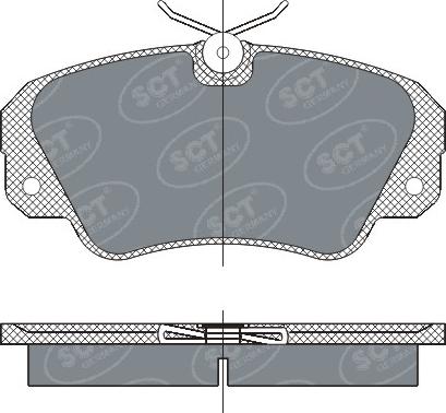 SCT-MANNOL SP 287 PR - Bremsbelagsatz, Scheibenbremse alexcarstop-ersatzteile.com