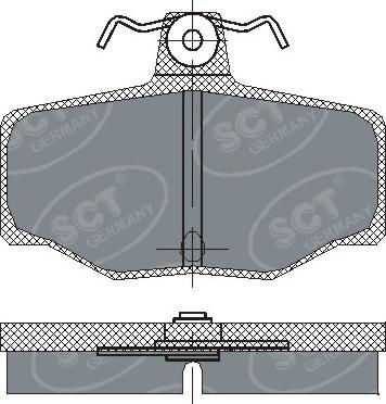 SCT-MANNOL SP 224 - Bremsbelagsatz, Scheibenbremse alexcarstop-ersatzteile.com