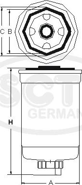 SCT-MANNOL ST 354 - Kraftstofffilter alexcarstop-ersatzteile.com